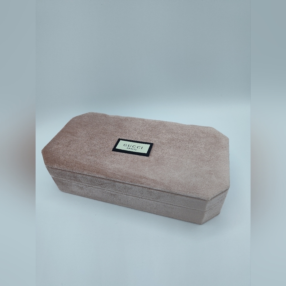 GUCCI Blush Pink Bamboo Velvet Jewelry Case Box VIP GWP